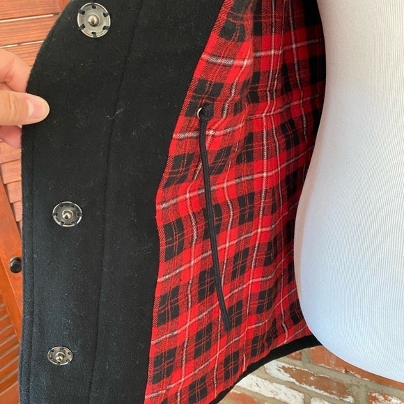 Hurley X Alpha IND Collaboration Black Wool Pea Coat NWT Size small RARE - Picture 10 of 15